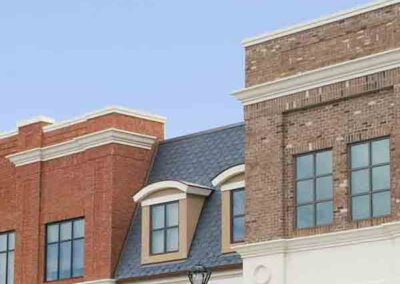 second story windows of buildings